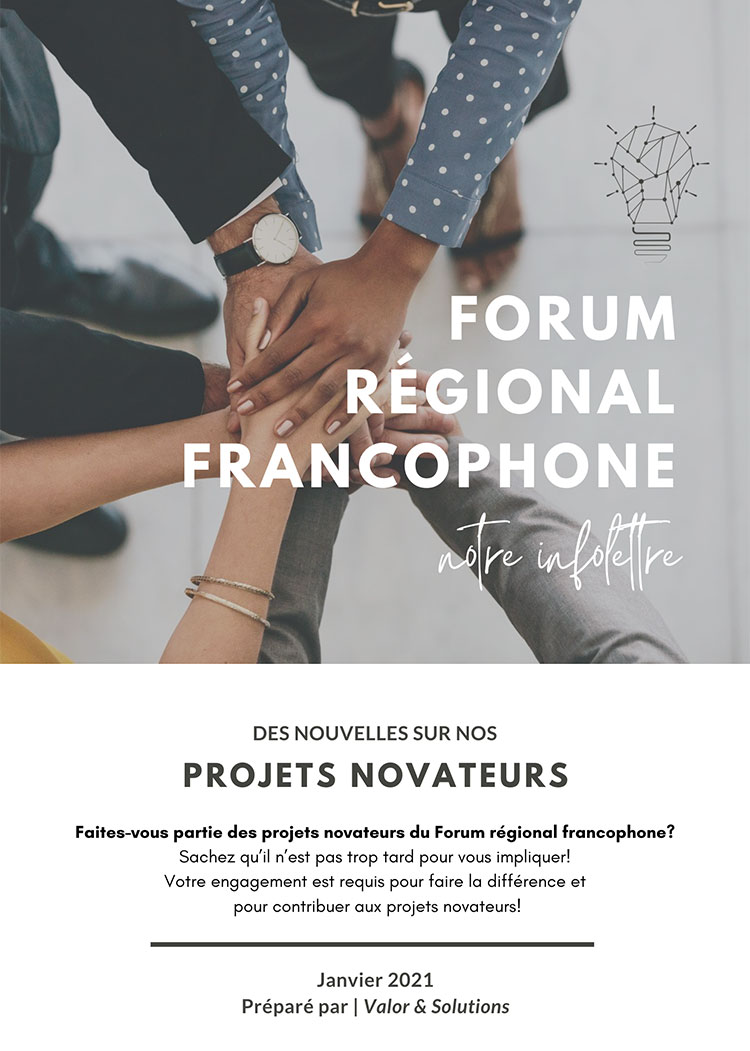 Infolettre du Forum régional francophone